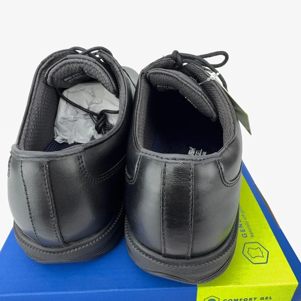 Nunn Bush Marvin St Black Leather KORE Slip Resistant Oxford Shoes Men 10.5M NIB